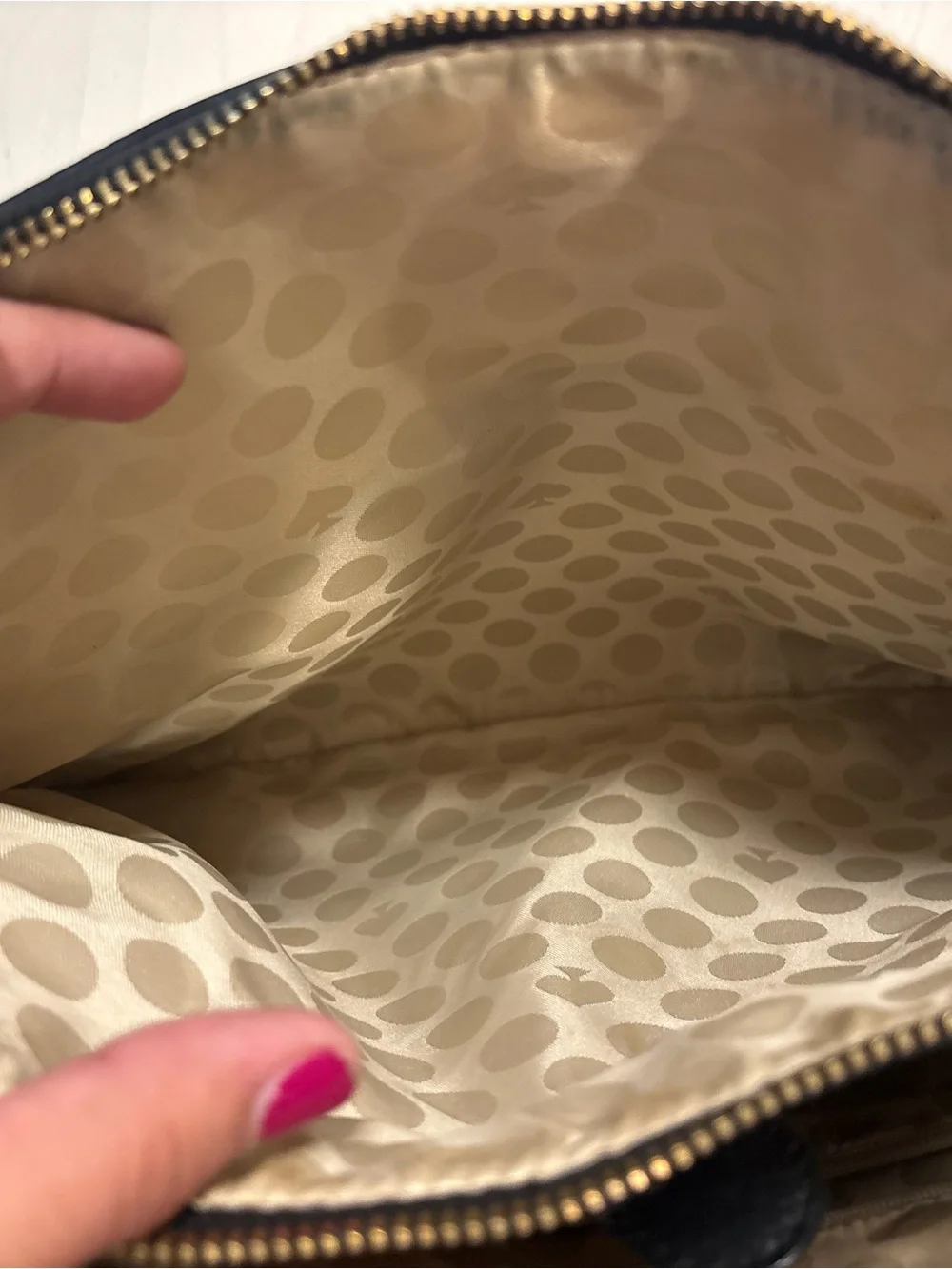 kate spade Black Saffiano Leather Tote with Top Zip